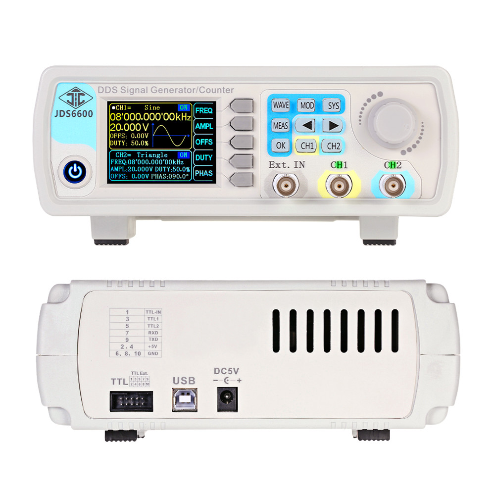 YAO JDS6600 15/30/40/50/60MHz  - Dual Channel Arbitrary Waveform Function Generator 60Mhz recensie en prijs